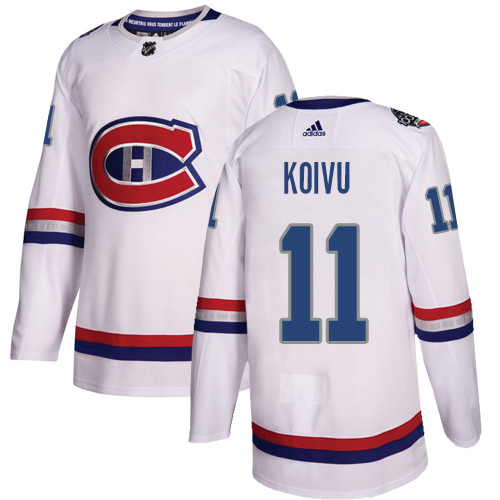 Kinder Montreal Canadiens Eishockey Trikot Saku Koivu #11 Authentic Weiß 2017 100 Classic